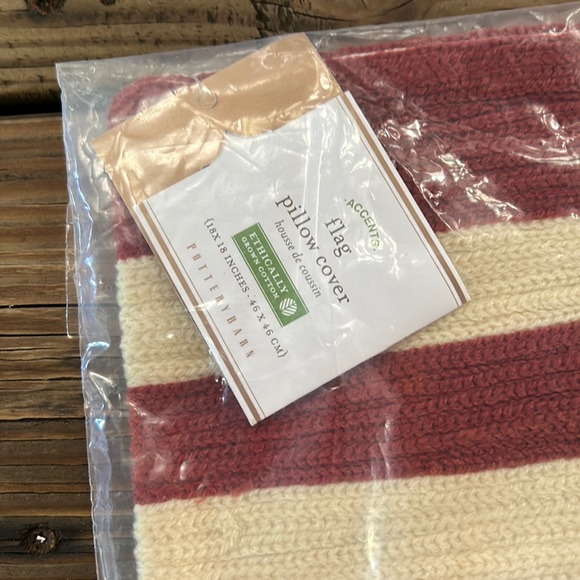 Pottery Barn Americana Red, White, and Blue Stars and Stripes Pillow Cover BN - Picture 6 of 16